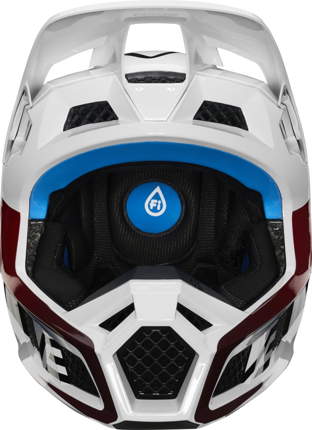 Fox V3 Durven White Red Blue Motocross Helmet