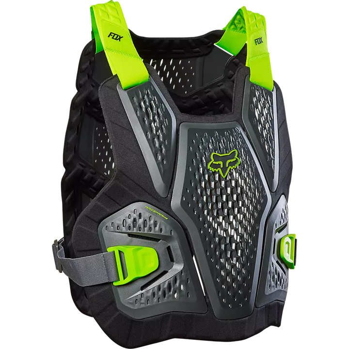 FOX Raceframe Impact Hard Back Guard (D30) Grey Yellow CHEST AND BACK PROTECTOR