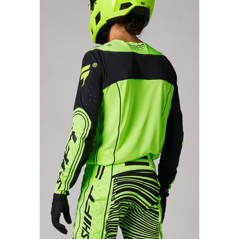 2021 Shift MX Blue Label CUDA Flo Yellow Motocross Kit Combo