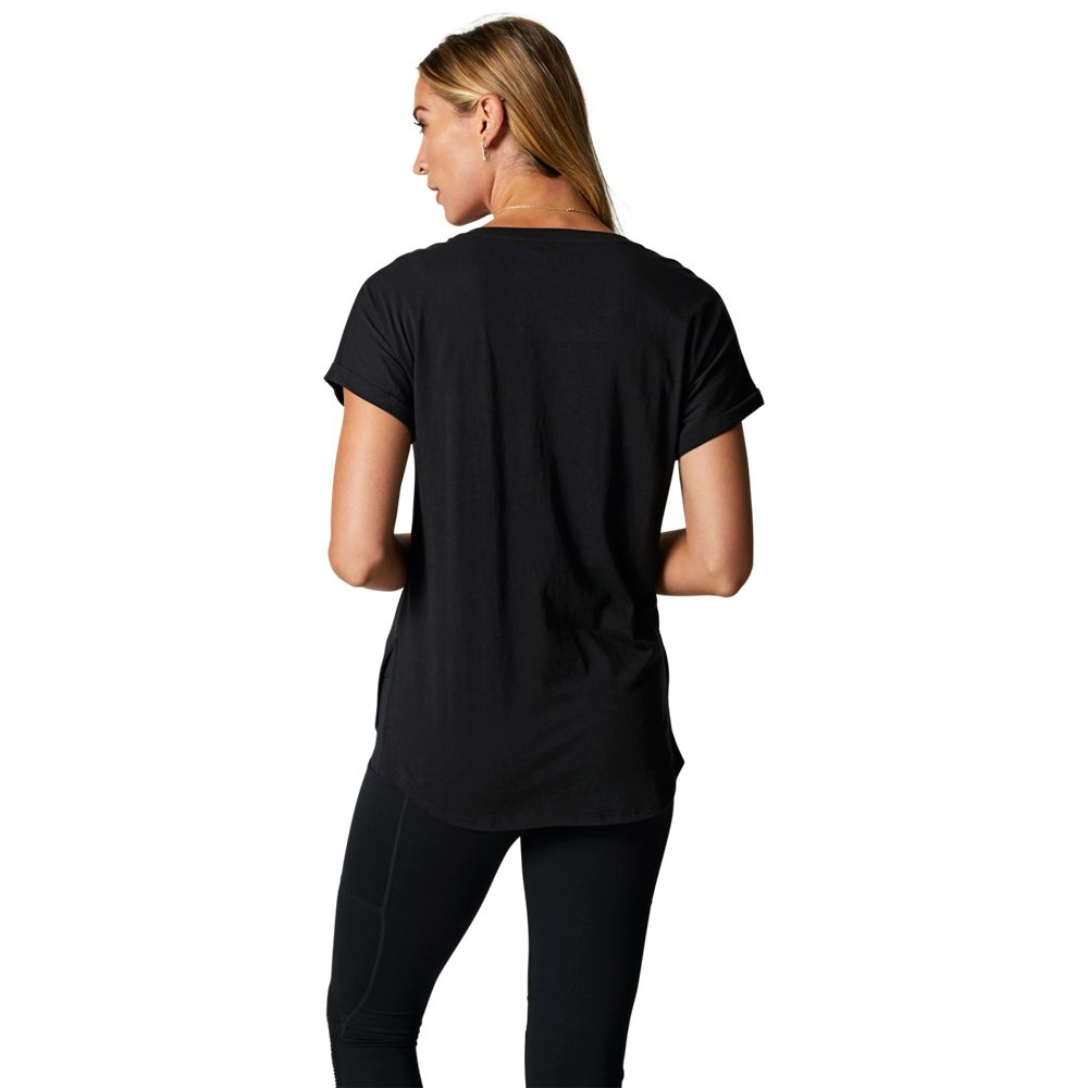 Fox Ladies Boundary Tee Black Pink