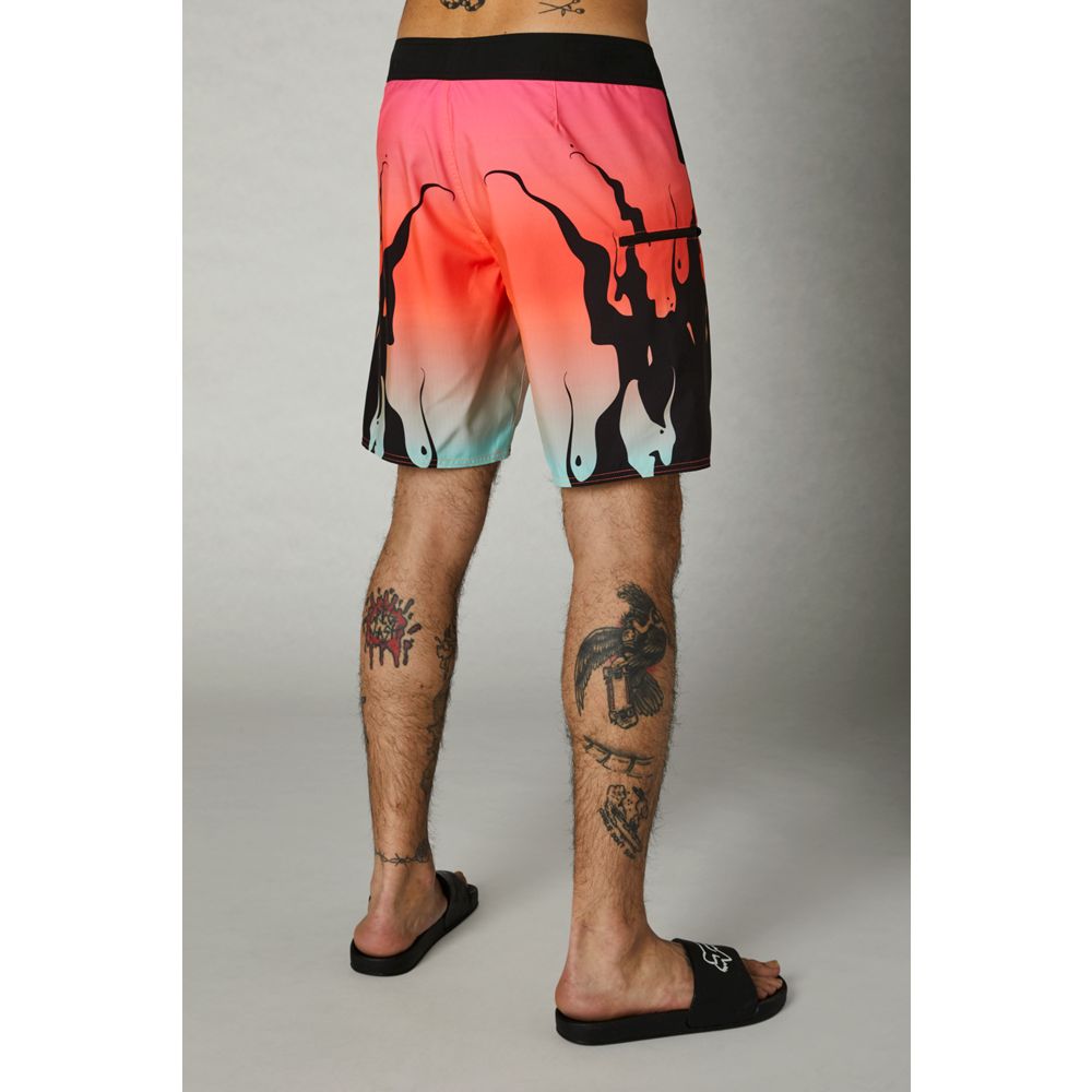 Fox PYRE Boardshort 19" Black Pink Orange