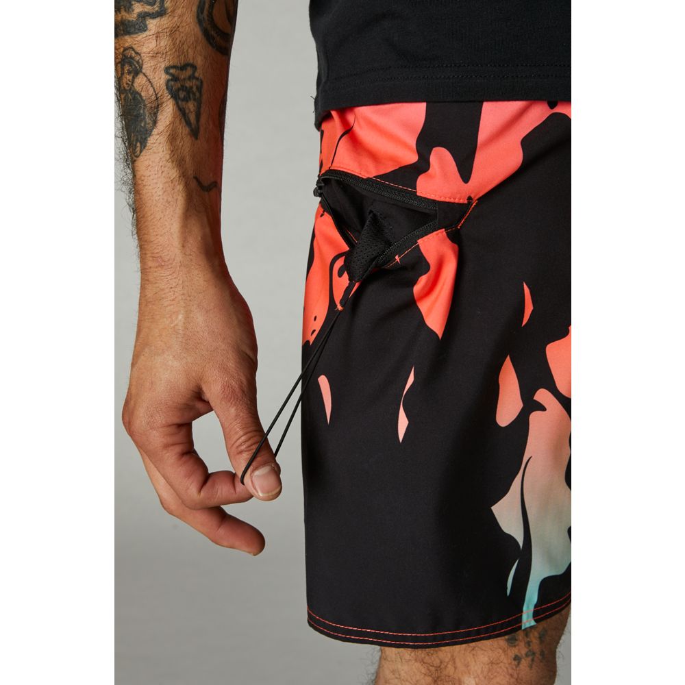 Fox PYRE Boardshort 19" Black Pink Orange