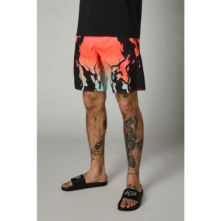 Fox PYRE Boardshort 19" Black Pink Orange