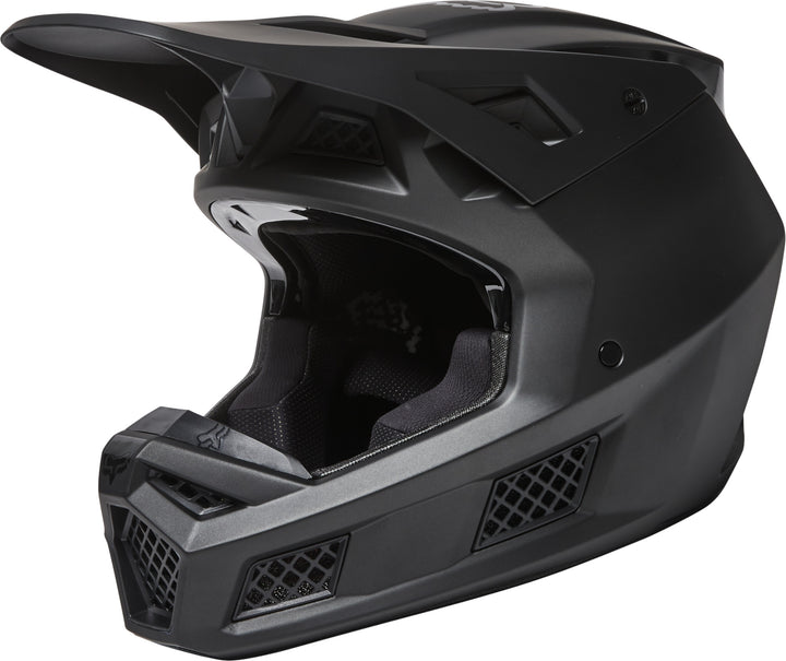 Fox V3 RS Solids Matte Black Motocross Helmet