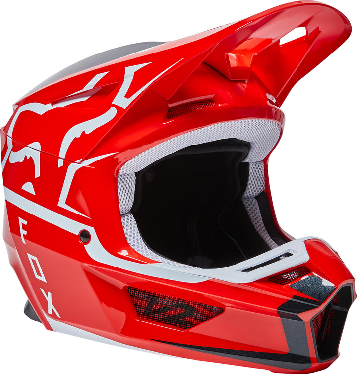 Fox V2 MERZ Flo Red Motocross Helmet