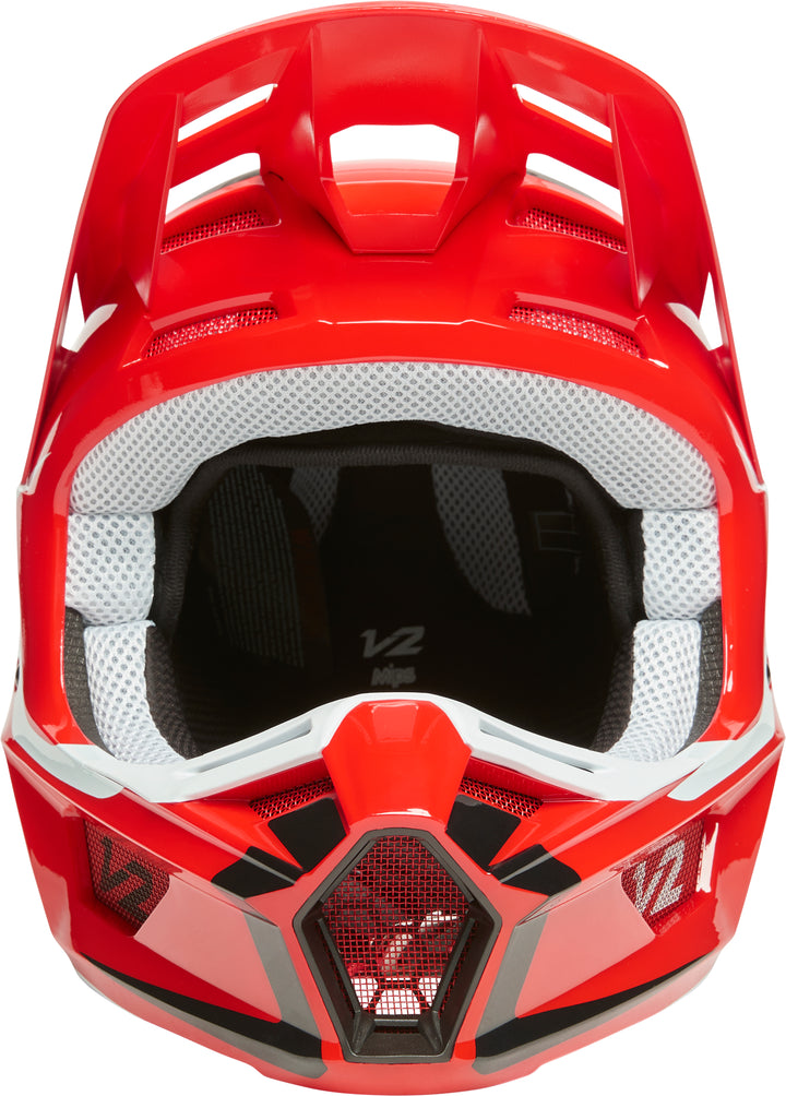 Fox V2 MERZ Flo Red Motocross Helmet