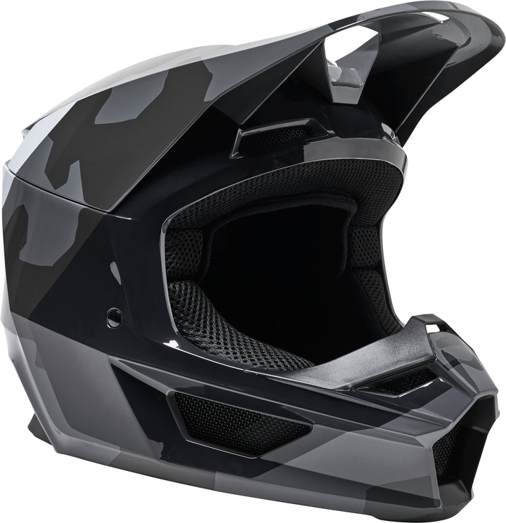 SPRING 2022 Fox V1 BNKR Black Camo Motocross Helmet