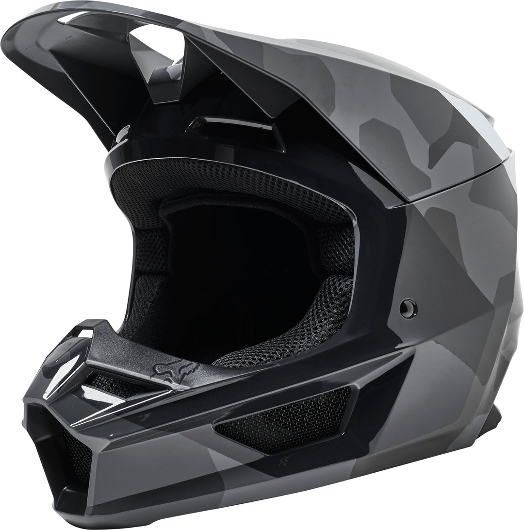 SPRING 2022 Fox V1 BNKR Black Camo Motocross Helmet