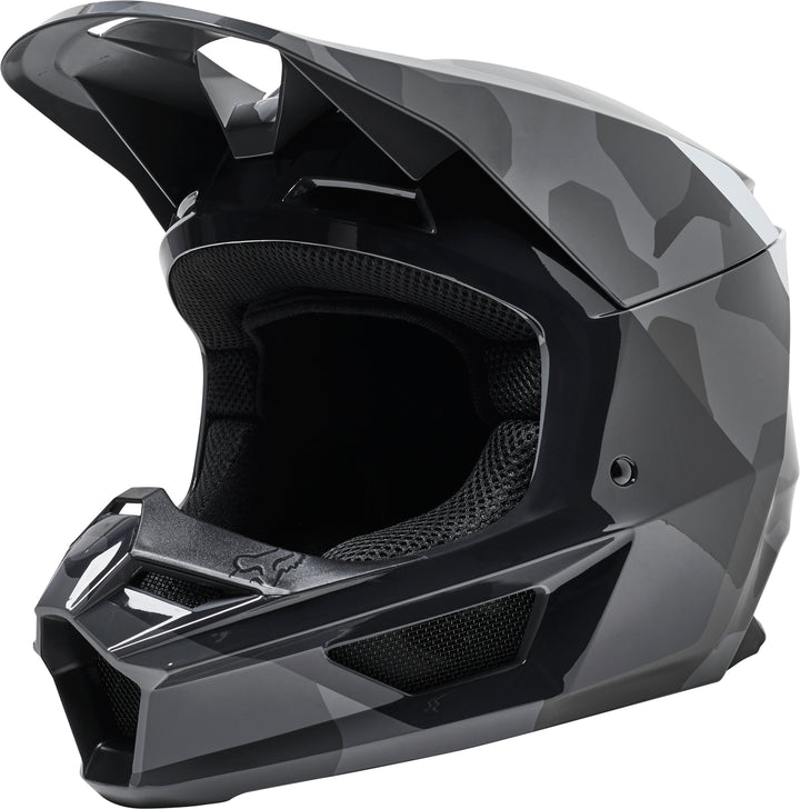 SPRING 2022 Fox V1 BNKR Black Camo Motocross Helmet