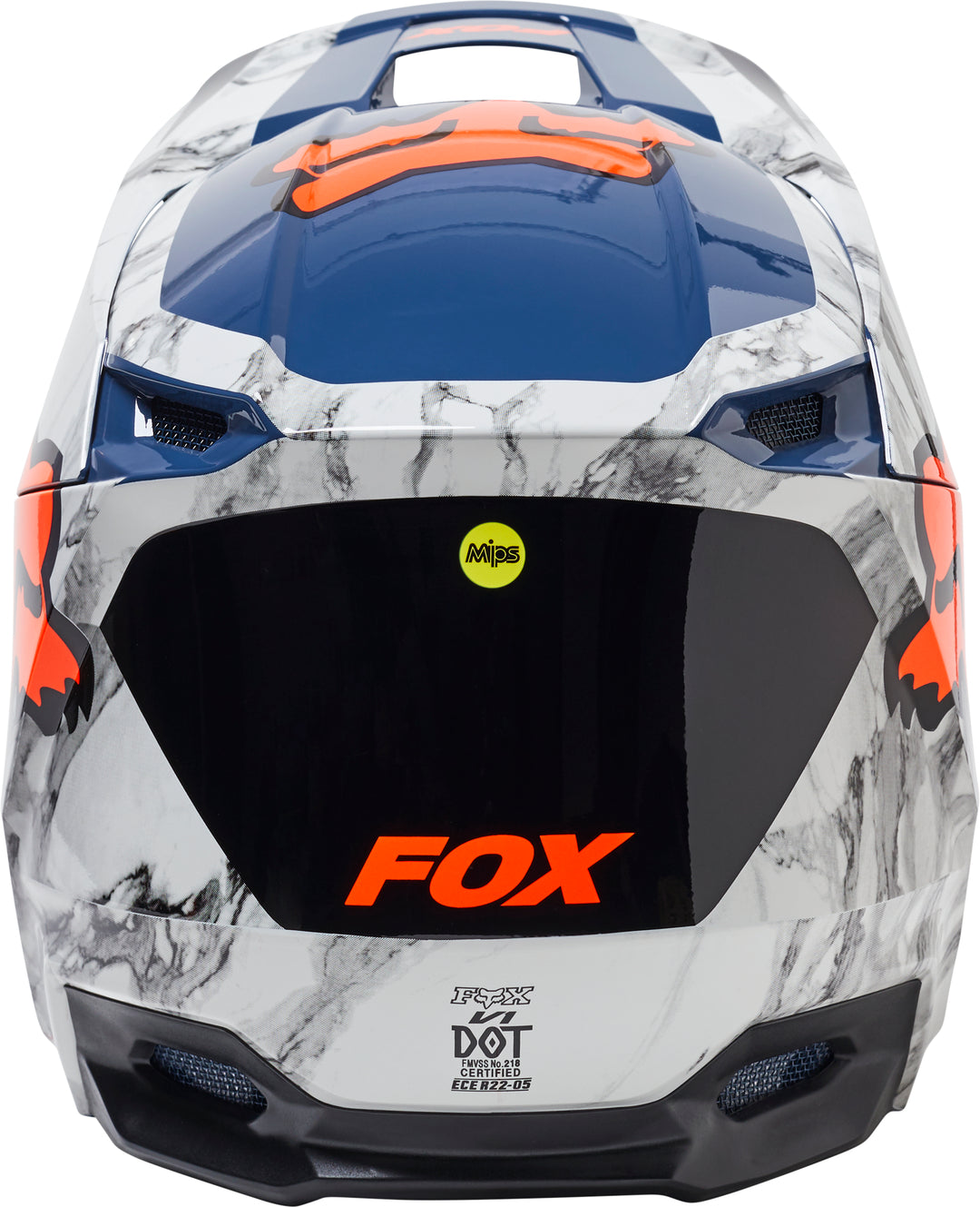 SPRING 2022 Fox V1 KARRERA Blue Grey Motocross Helmet