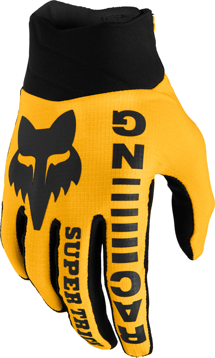 Fox SUPR TRIK Limited Edition 360 Gloves Yellow Black