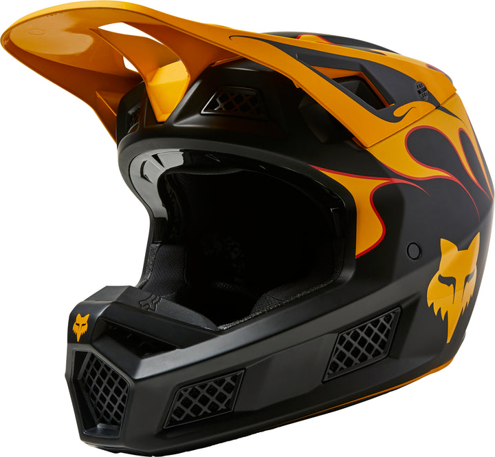 Fox SUPR TRIK Limited Edition V3 RS Yellow Black Motocross Helmet