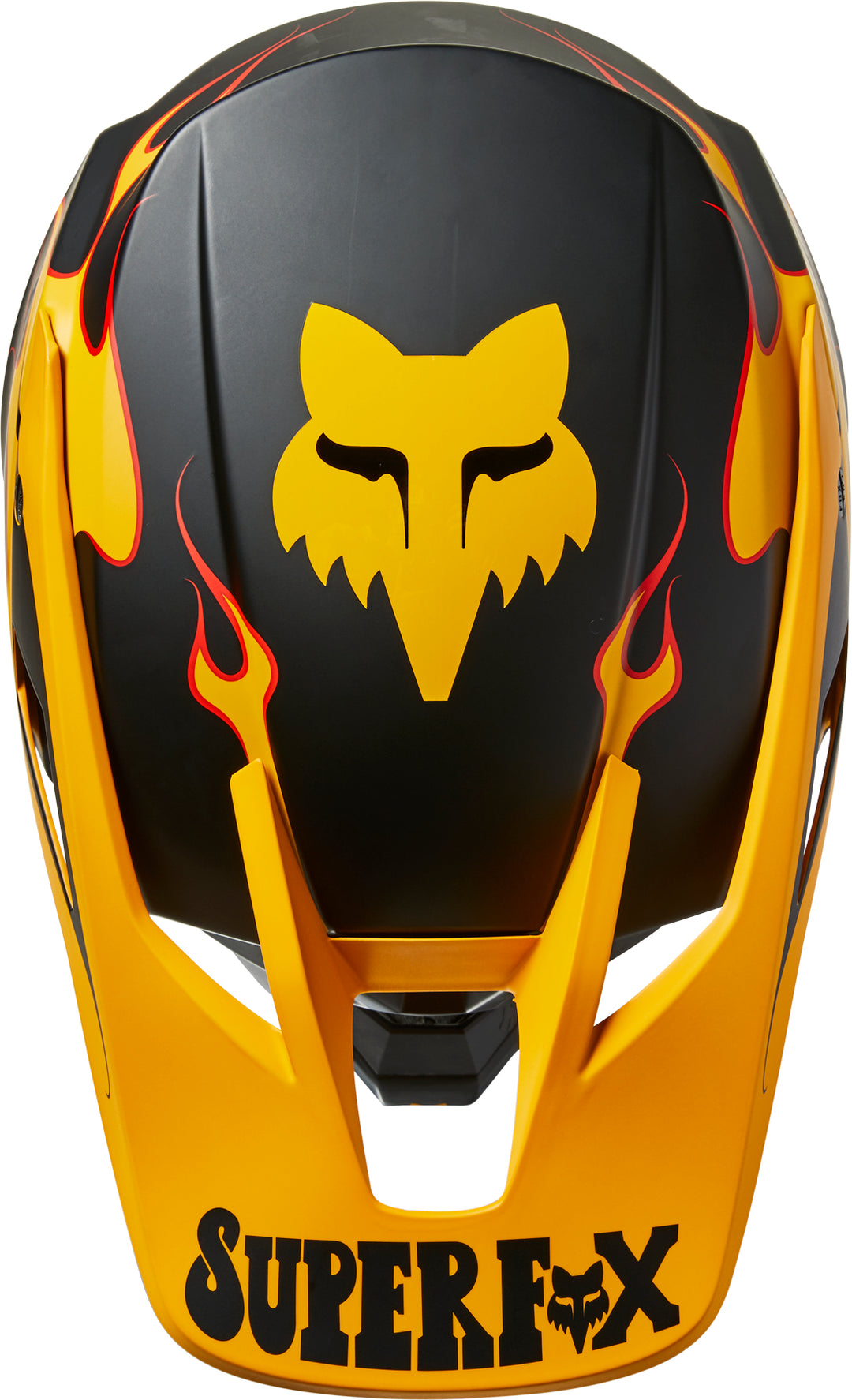 Fox SUPR TRIK Limited Edition V3 RS Yellow Black Motocross Helmet