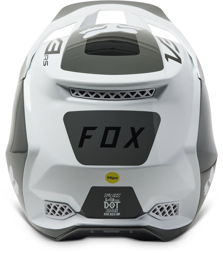 Fox V3 RS EFEKT Black White Motocross Helmet