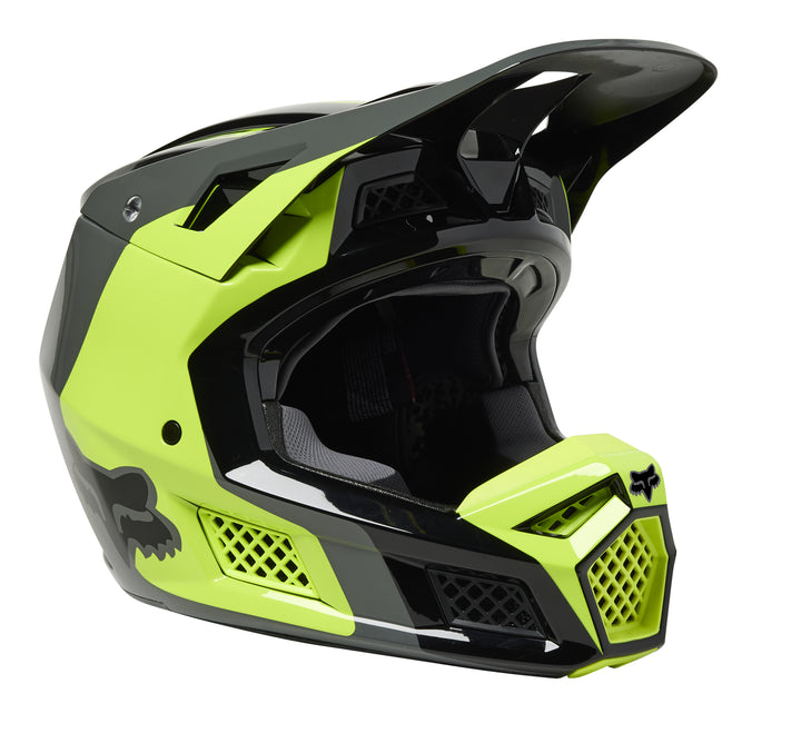 Fox V3 RS EFEKT Flo Yellow Motocross Helmet