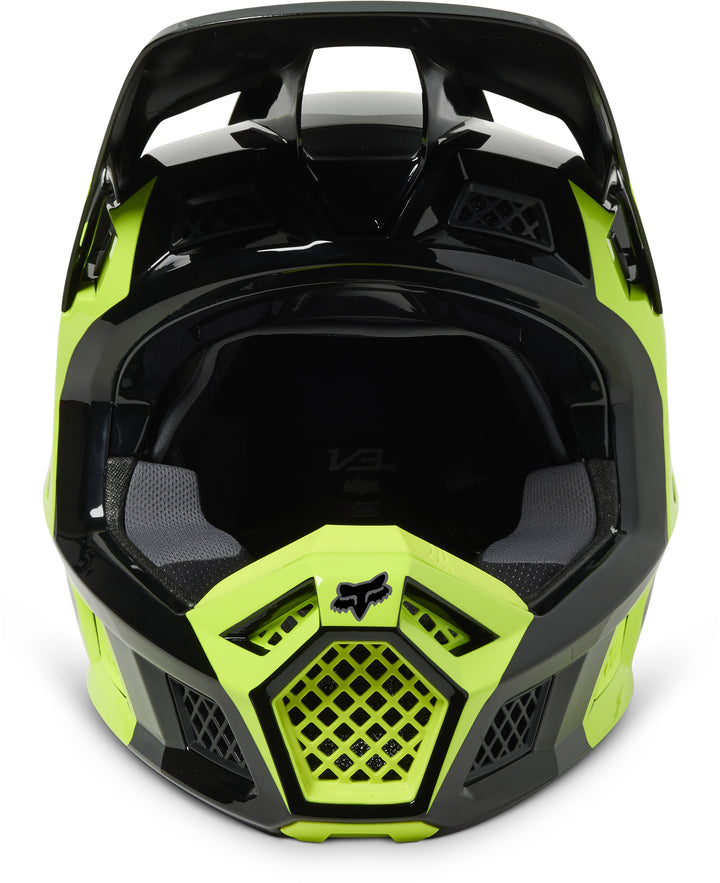 Fox V3 RS EFEKT Flo Yellow Motocross Helmet