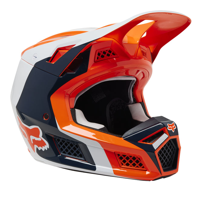 2023 Fox V3 RS EFEKT Flo Orange Motocross Helmet