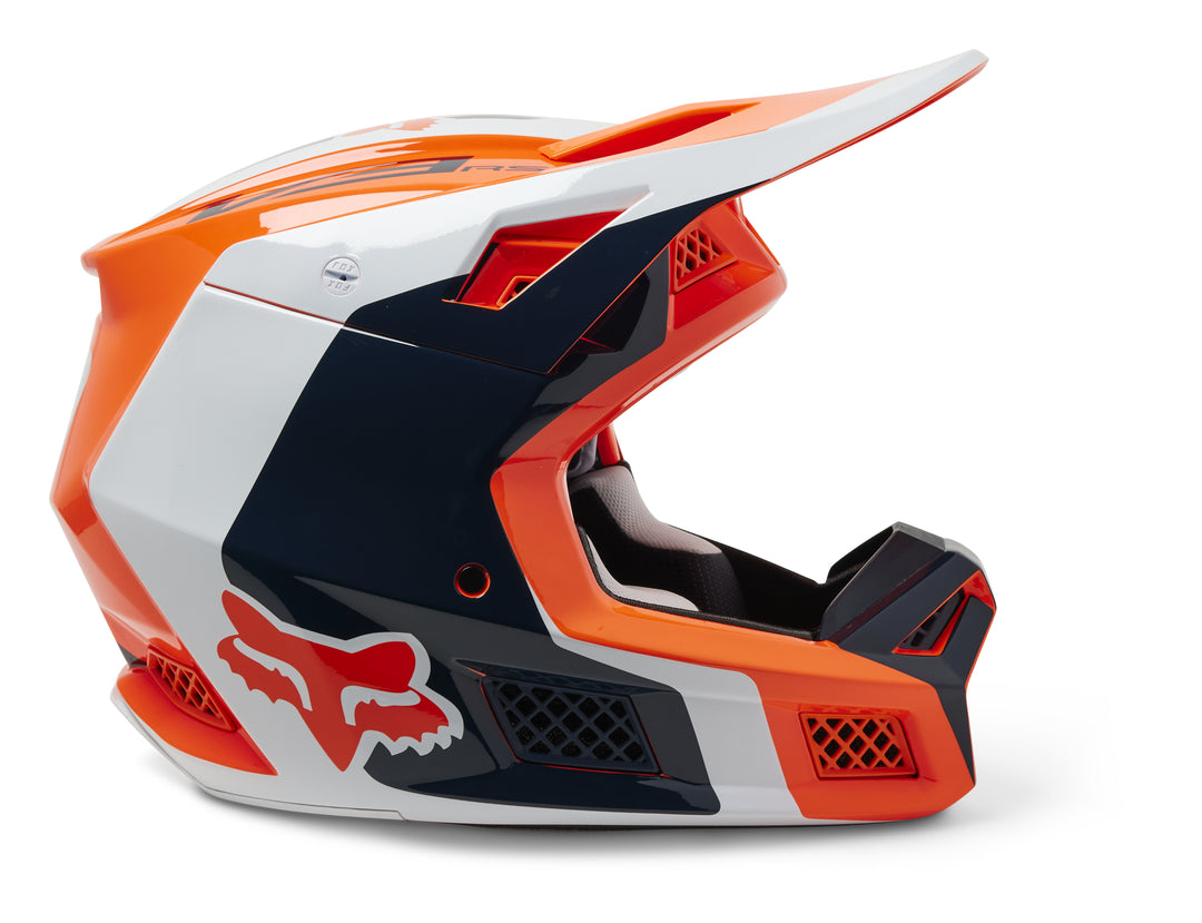 2023 Fox V3 RS EFEKT Flo Orange Motocross Helmet