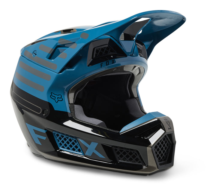 Fox V3 RS RYAKTR Maui Blue Motocross Helmet