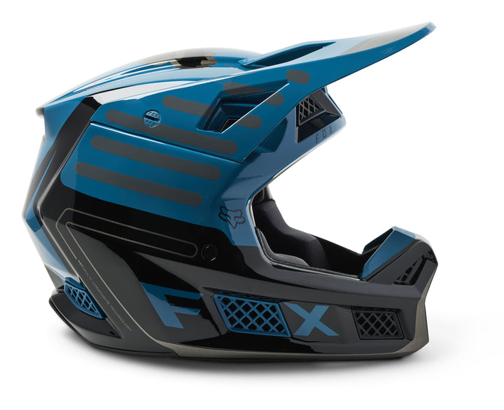 Fox V3 RS RYAKTR Maui Blue Motocross Helmet