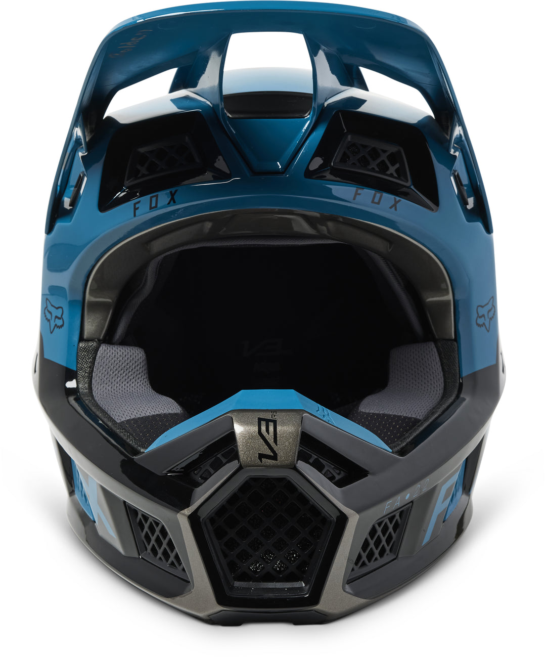 Fox V3 RS RYAKTR Maui Blue Motocross Helmet