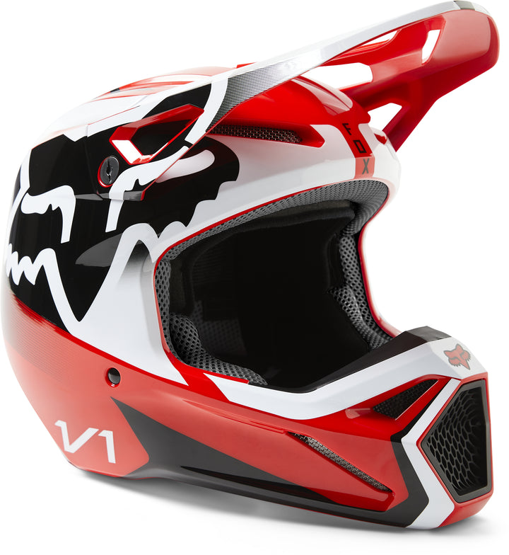 2023 Fox V1 LEED Flo Red Motocross Helmet