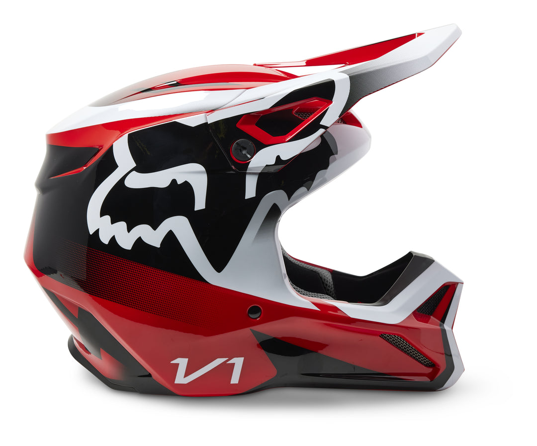 2023 Fox V1 LEED Flo Red Motocross Helmet