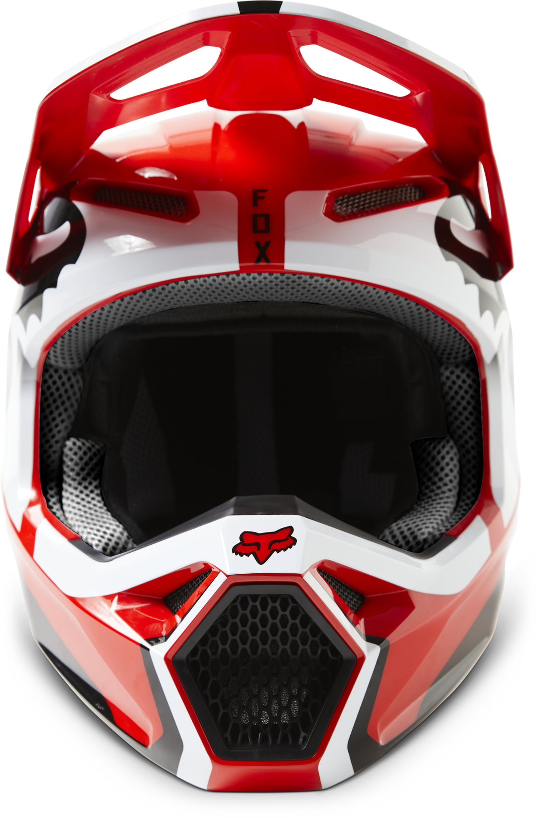 2023 Fox V1 LEED Flo Red Motocross Helmet