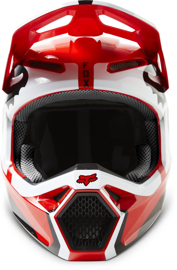 2023 Fox V1 LEED Flo Red Motocross Helmet