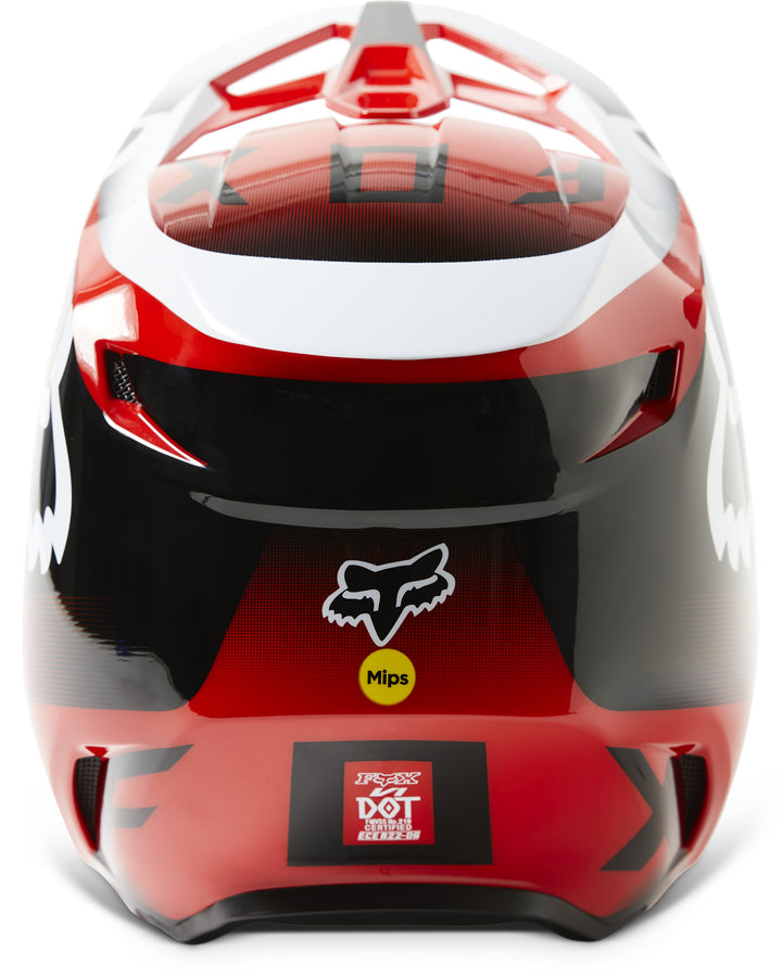 2023 Fox V1 LEED Flo Red Motocross Helmet