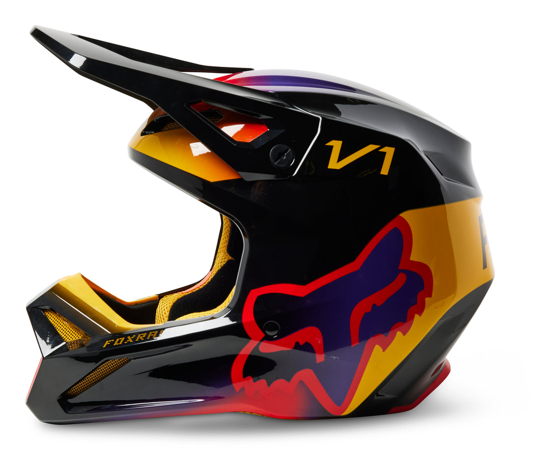 2023 Fox V1 TOXSYK Black Motocross Helmet