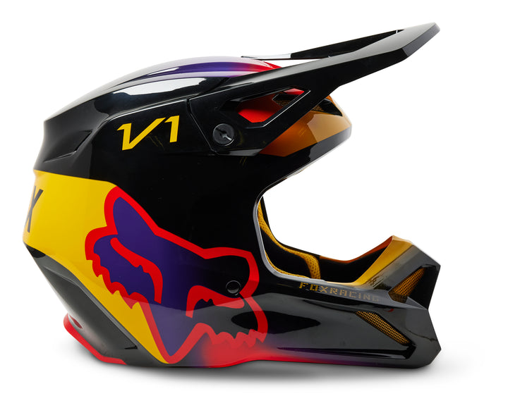 2023 Fox V1 TOXSYK Black Motocross Helmet