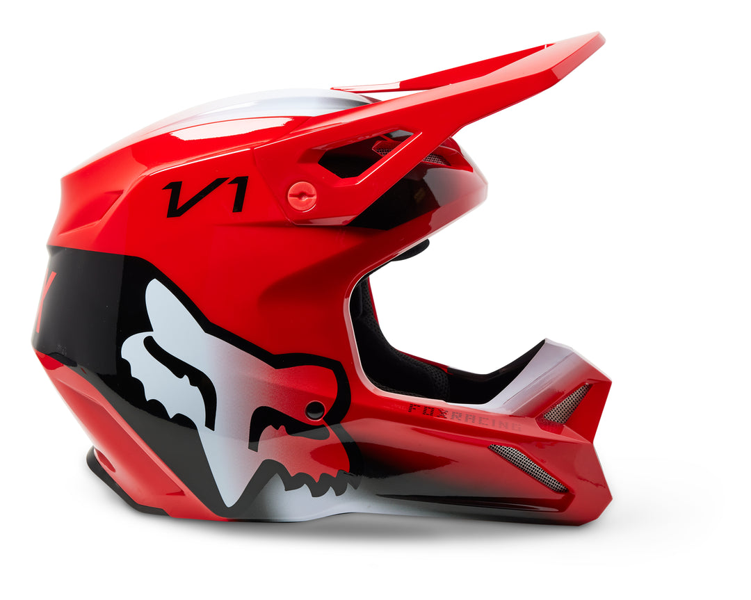 2023 Fox V1 TOXSYK Red Motocross Helmet