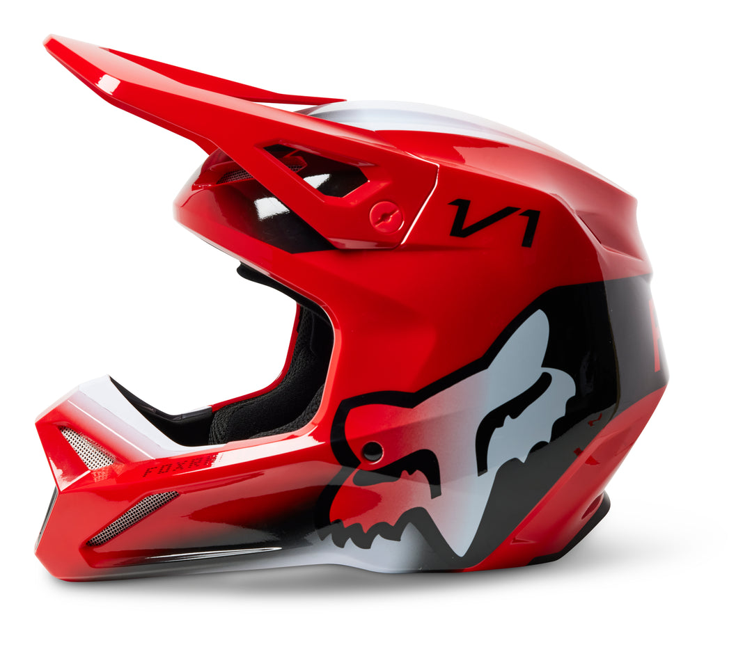 2023 Fox V1 TOXSYK Red Motocross Helmet