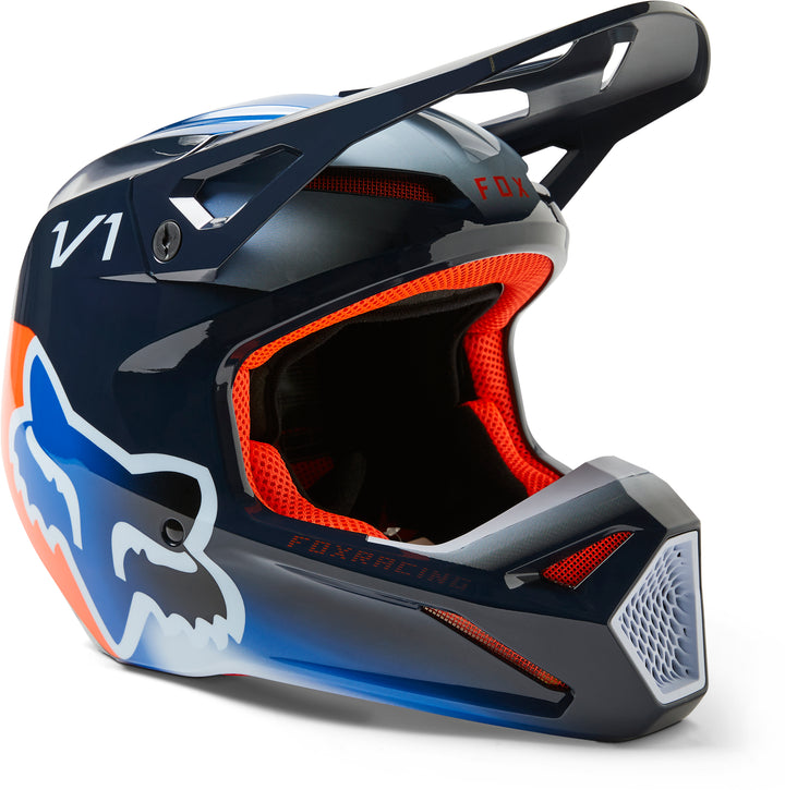 2023 Fox V1 TOXSYK MIDNIGHT BLUE Motocross Helmet