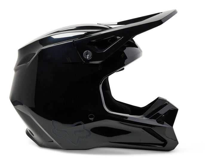 2023 Fox V1 Solids - Gloss Black Motocross Helmet