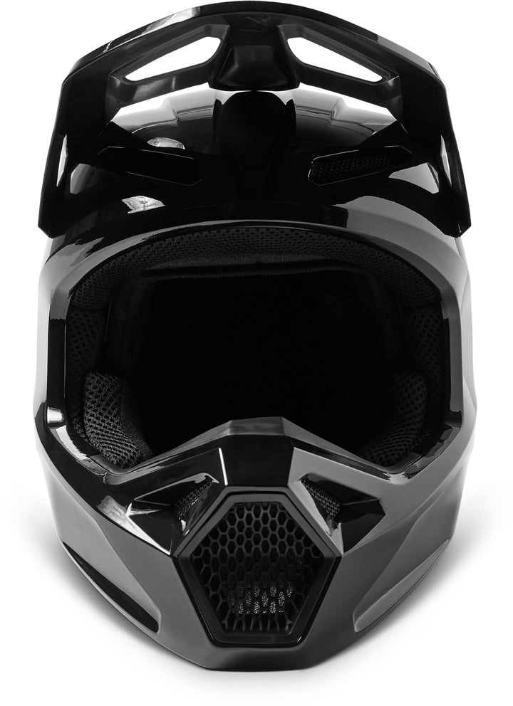 2023 Fox V1 Solids - Gloss Black Motocross Helmet