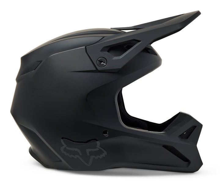 2023 Fox V1 Solids - Matte Black Motocross Helmet