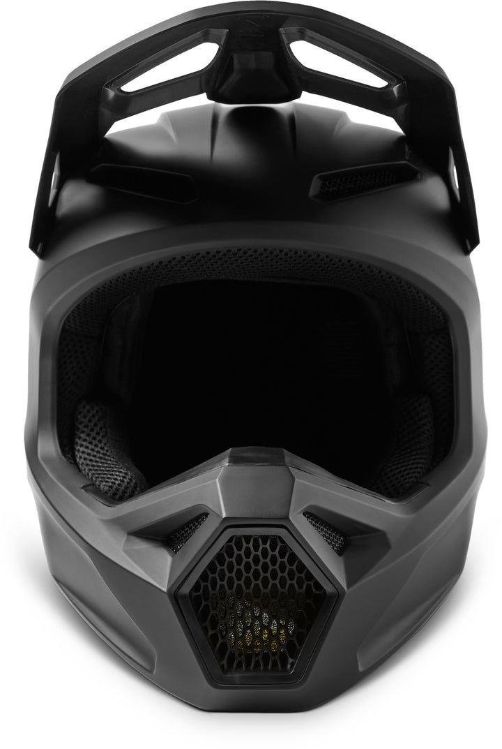 2023 Fox V1 Solids - Matte Black Motocross Helmet