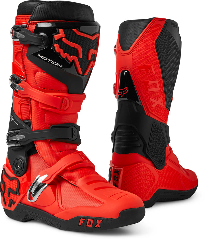 Fox Motion MX Boots Flo Red