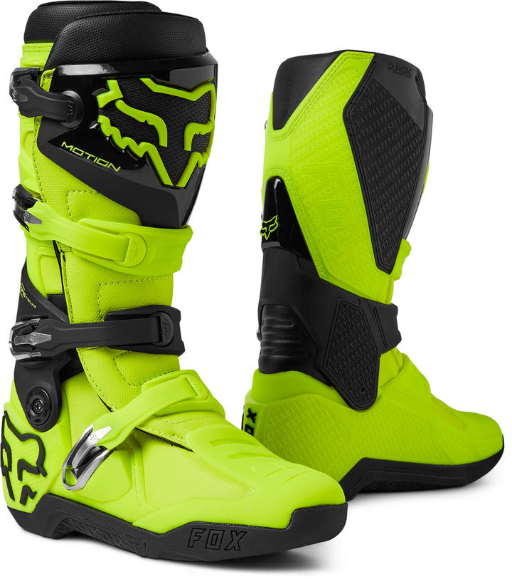 Fox Motion MX Boots Flo Yellow