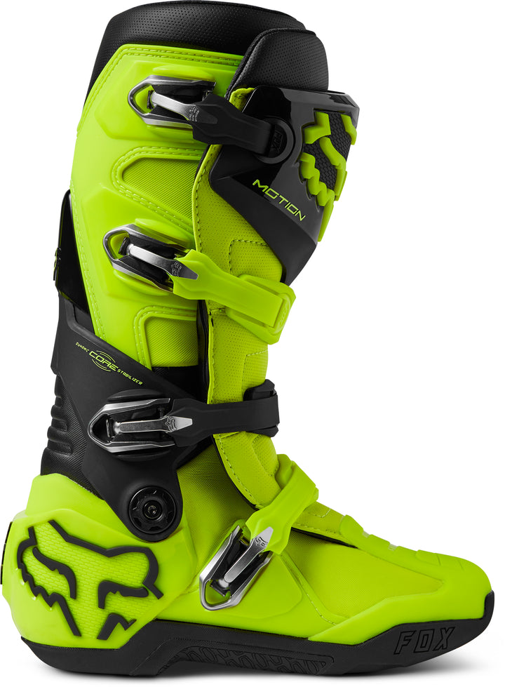 Fox Motion MX Boots Flo Yellow