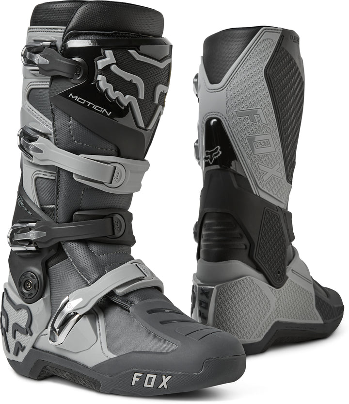 Fox Motion MX Boots Black Grey