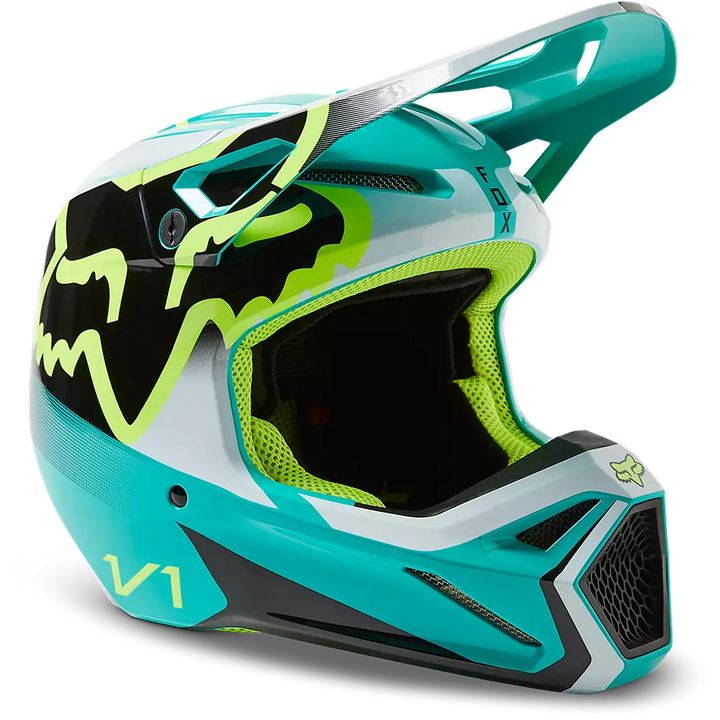 2023 FOX YOUTH V1 LEED HELMET TEAL