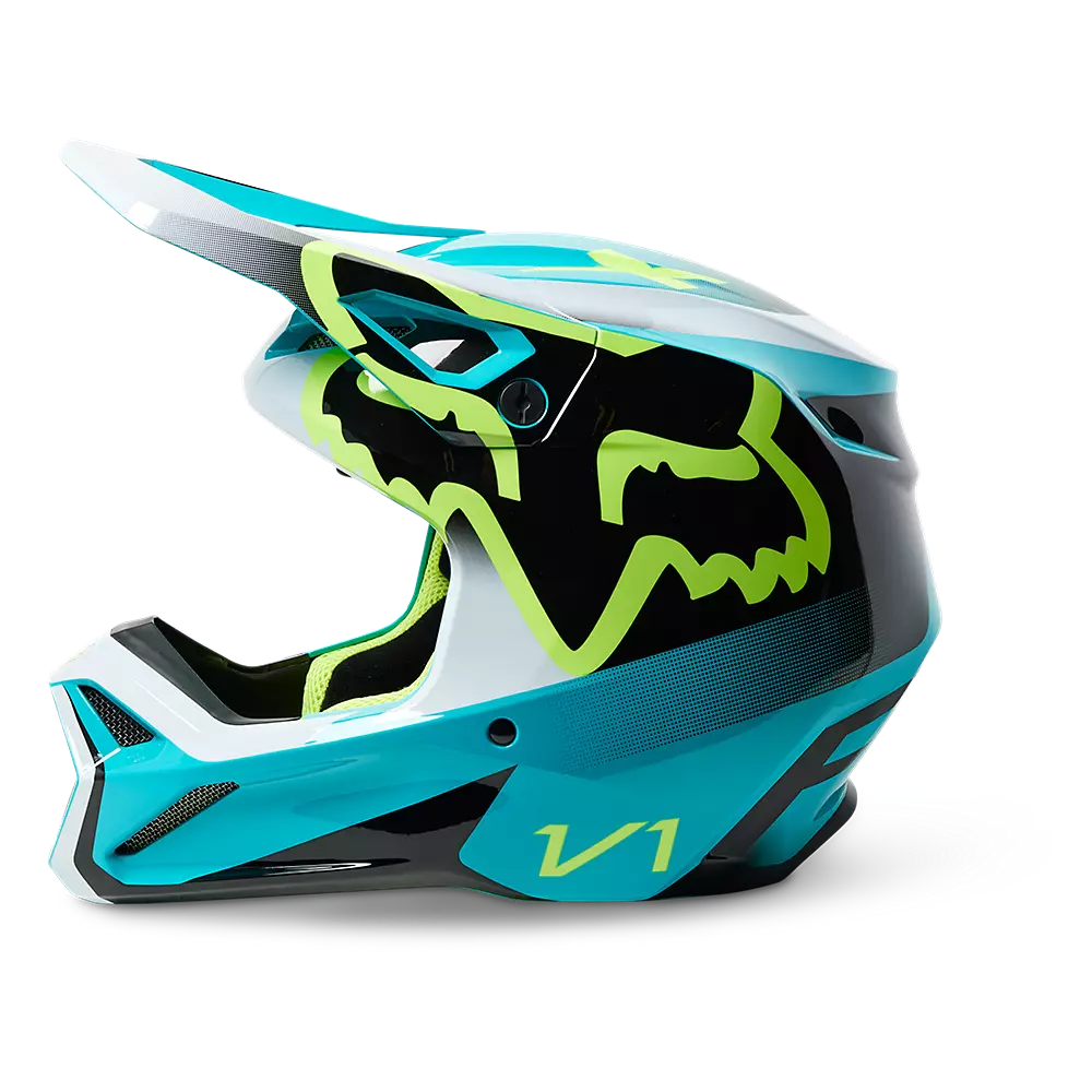 2023 FOX YOUTH V1 LEED HELMET TEAL