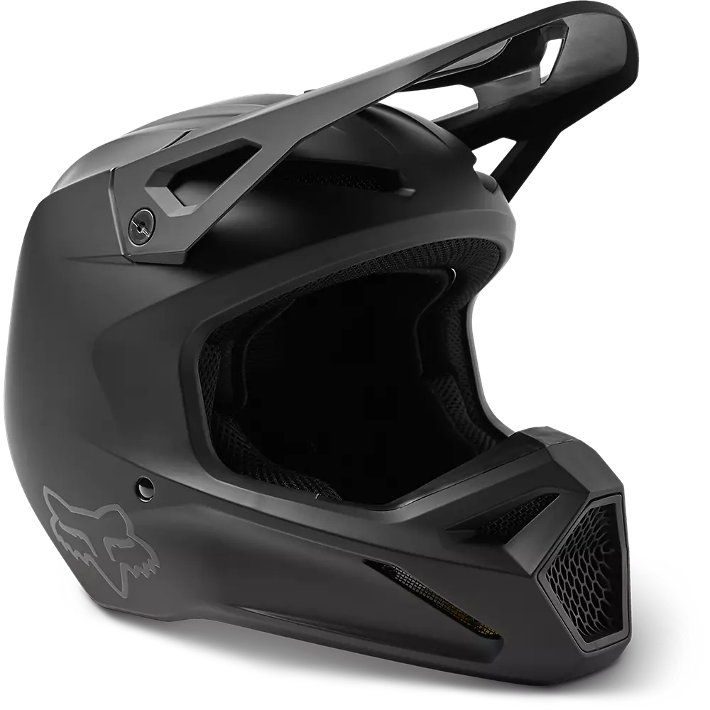 2023 FOX YOUTH V1 MATTE BLACK HELMET BLACK