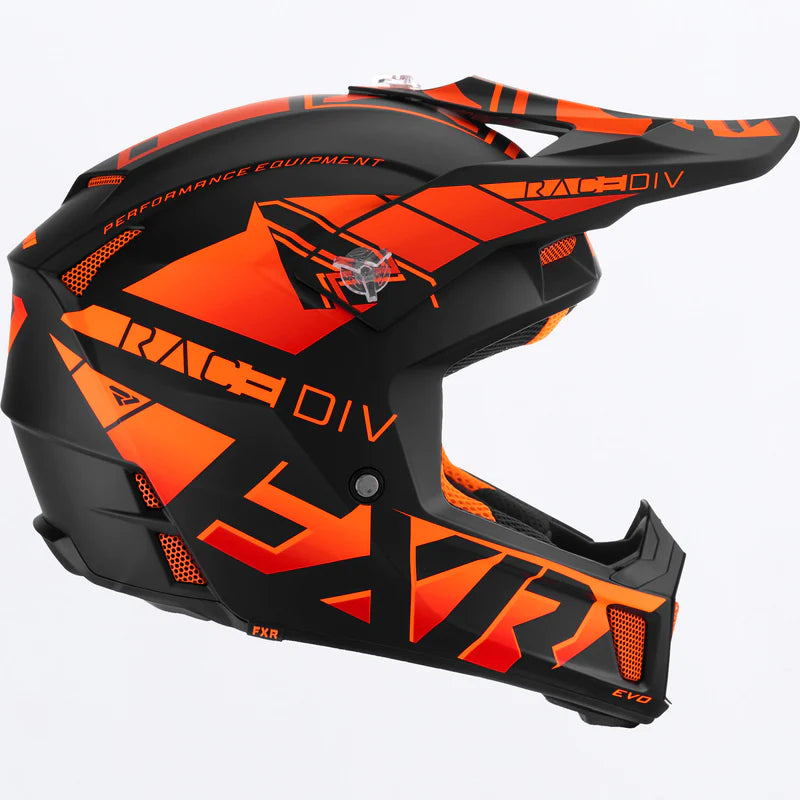 2023 FXR Clutch EVO Helmet Black Orange