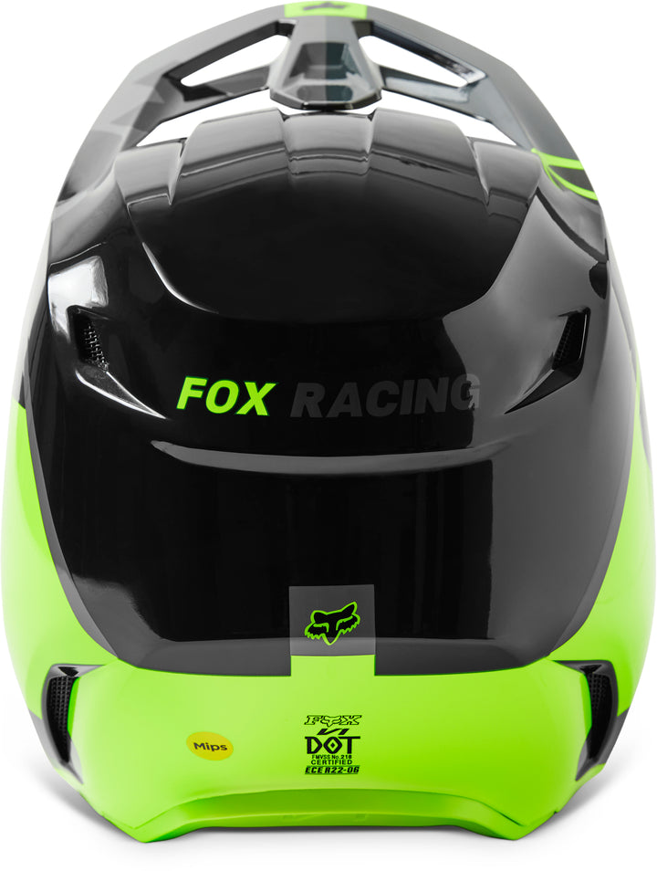 2023 Fox V1 XPOZR BLACK GREY ORANGE Motocross Helmet