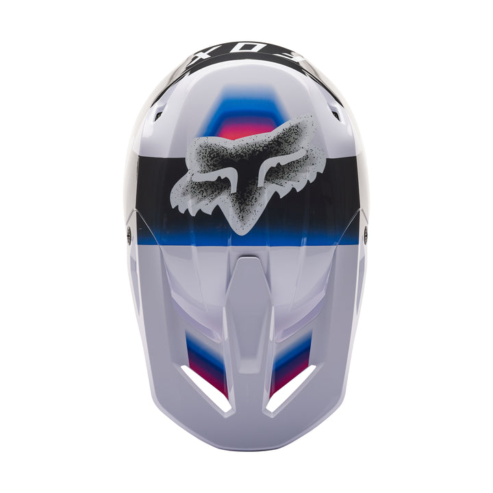 2023 Fox V1 HORYZN Black White Blue Pink Motocross Helmet