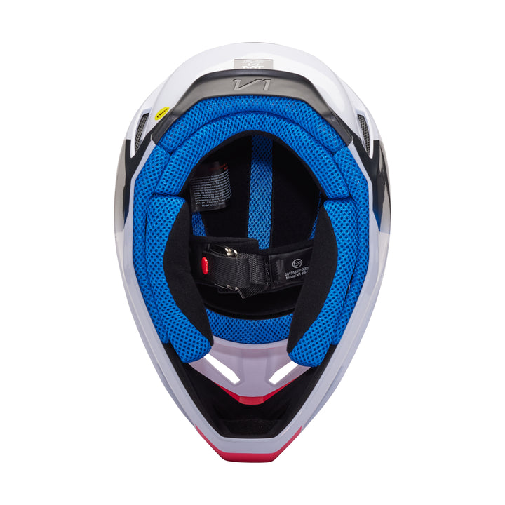 2023 Fox V1 HORYZN Black White Blue Pink Motocross Helmet